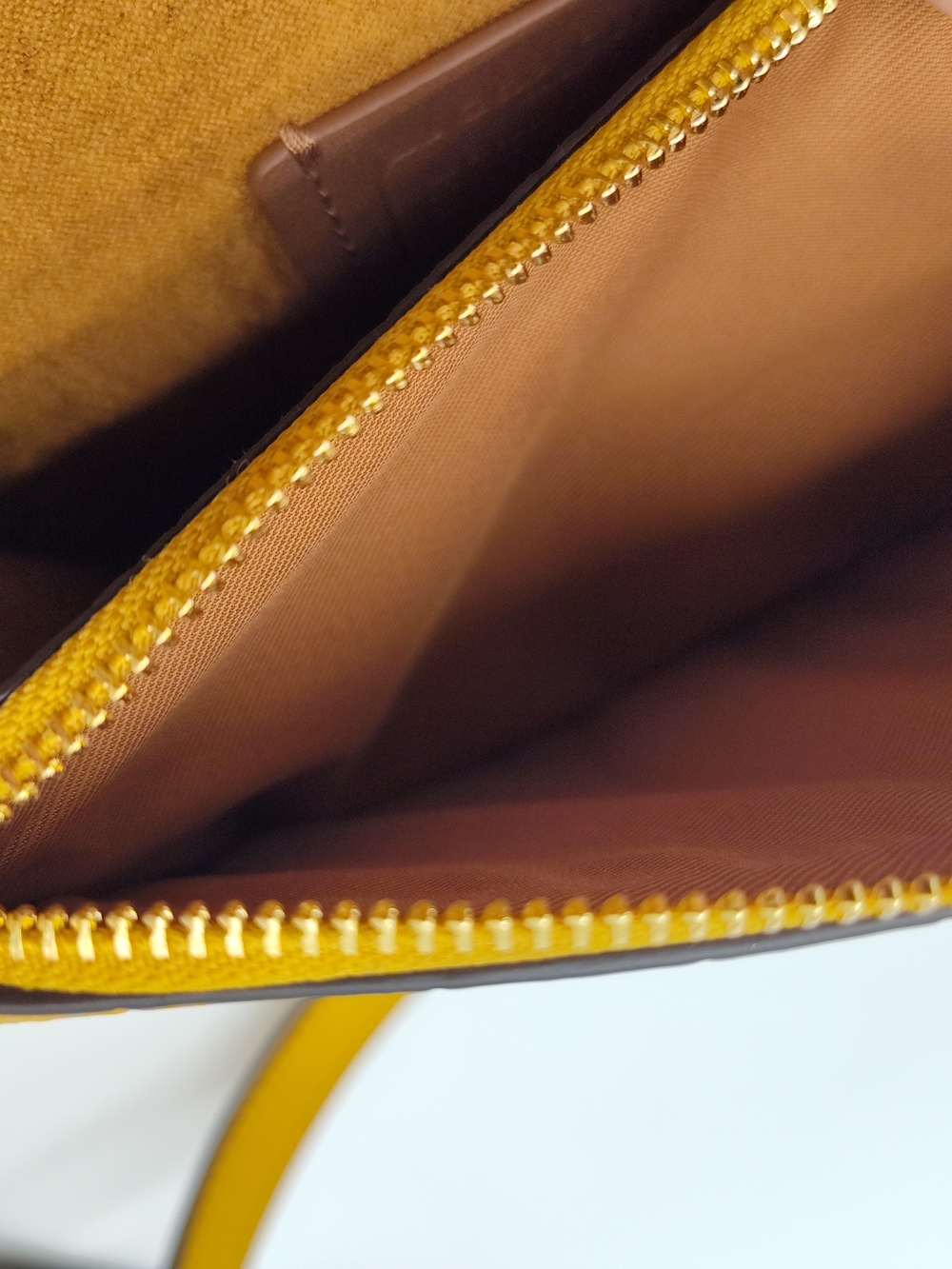 COACH Mini Brynn Crossbody G2179 C5627 NWOT Croc Embossed Mustard Bag - Picture 12 of 16